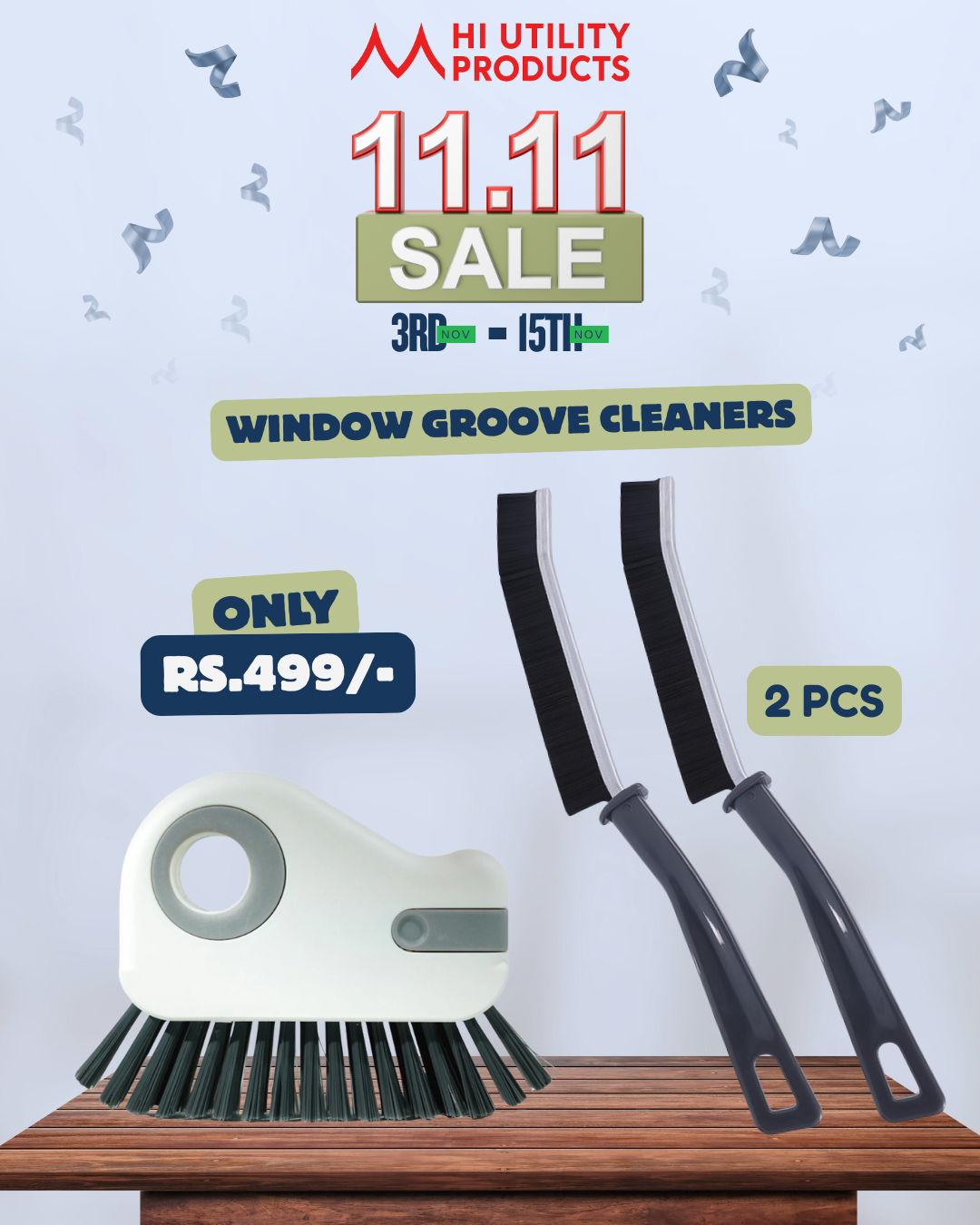 11.11 Sales # 6 - Window Groove & Slim Gap Cleaning Brush Set