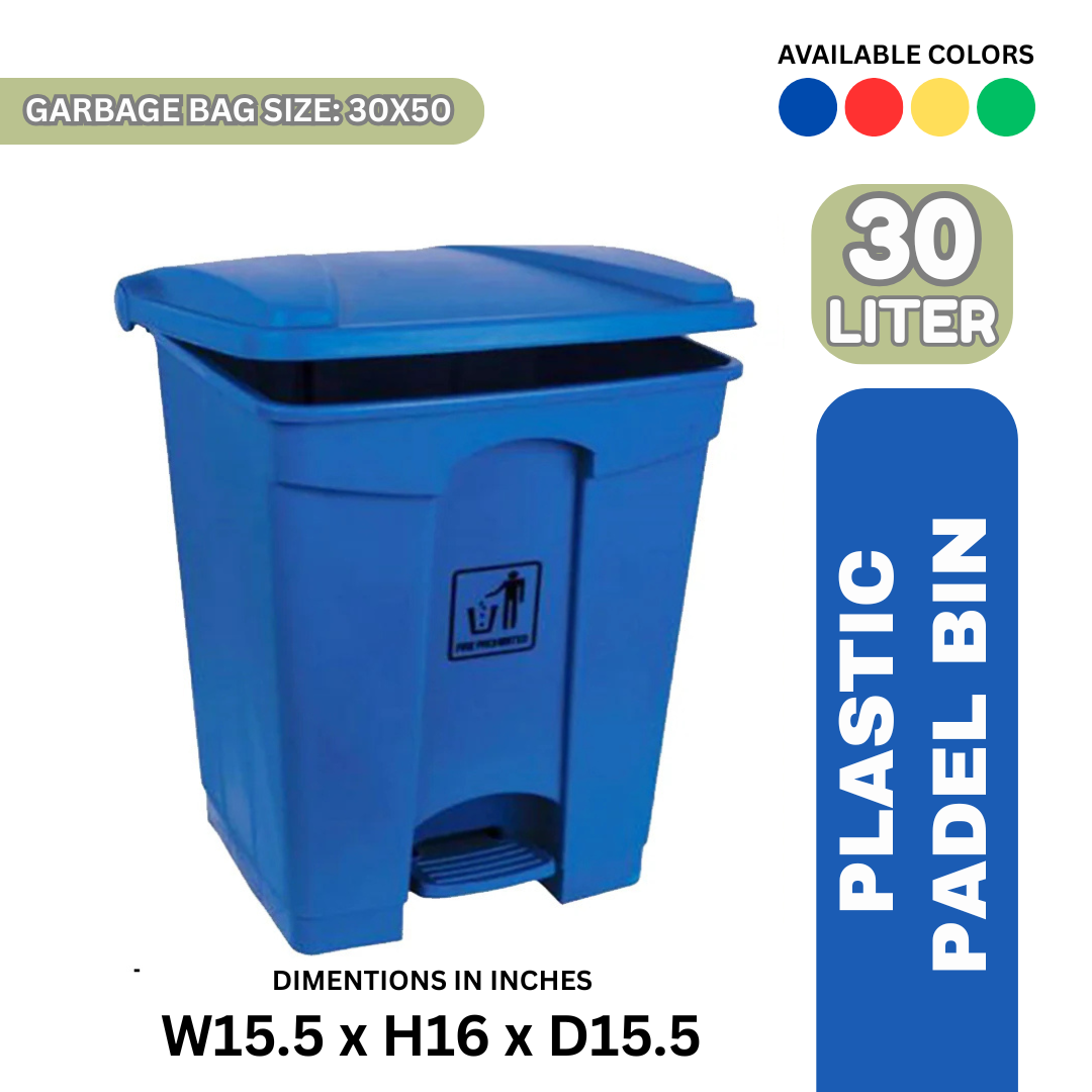 Plastic Pedal Bin – 30 Liter (Yellow, Blue, Red, Green)