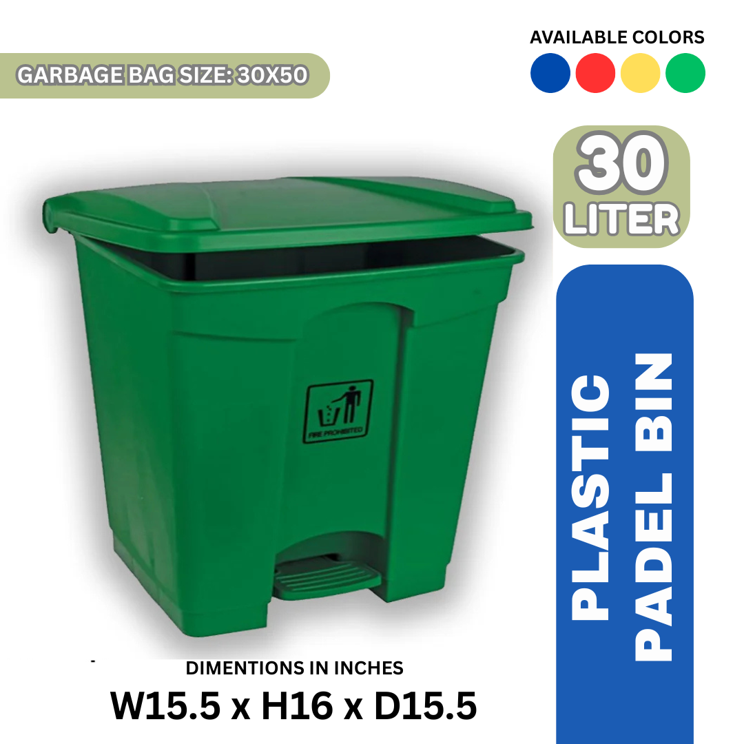 Plastic Pedal Bin – 30 Liter (Yellow, Blue, Red, Green)