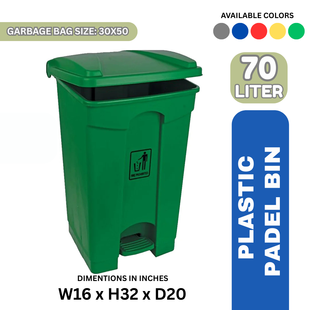 Plastic Pedal Bin – 70 Liter (Yellow, Blue, Green, Red, Gray)