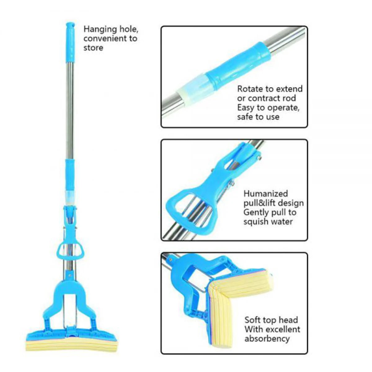 PVA Sponge Mop – Super Absorbent & Easy to Use