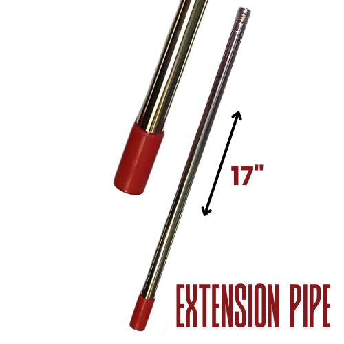 Stainless Steel Universal Extendable Pipes – 17" Each | Grip + Extension Pipes