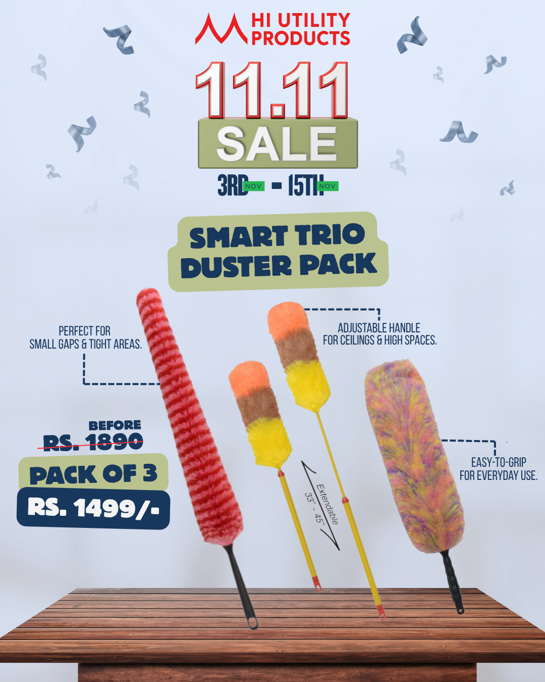 11.11 Sales # 1 - Smart Trio Duster Pack