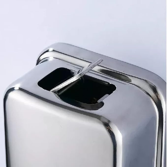 Wall-Mounted Stainless Steel Soap Dispenser – 1000ml Refillable Liquid Soap & Sanitizer Dispenser