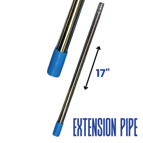 Stainless Steel Universal Extendable Pipes – 17" Each | Grip + Extension Pipes