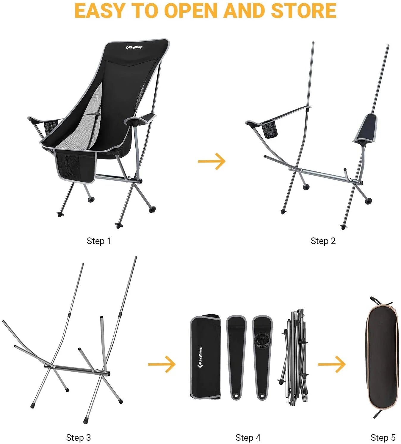 KingCamp Camping Chairs Highback KC2015