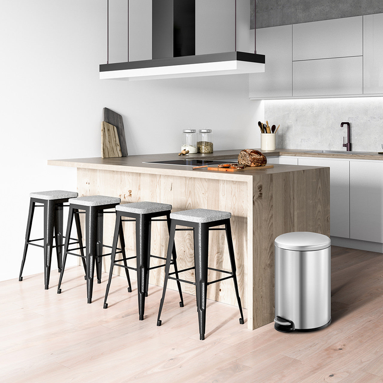 Premium Stainless Steel Pedal Dustbin – 20L / 30L / 40L