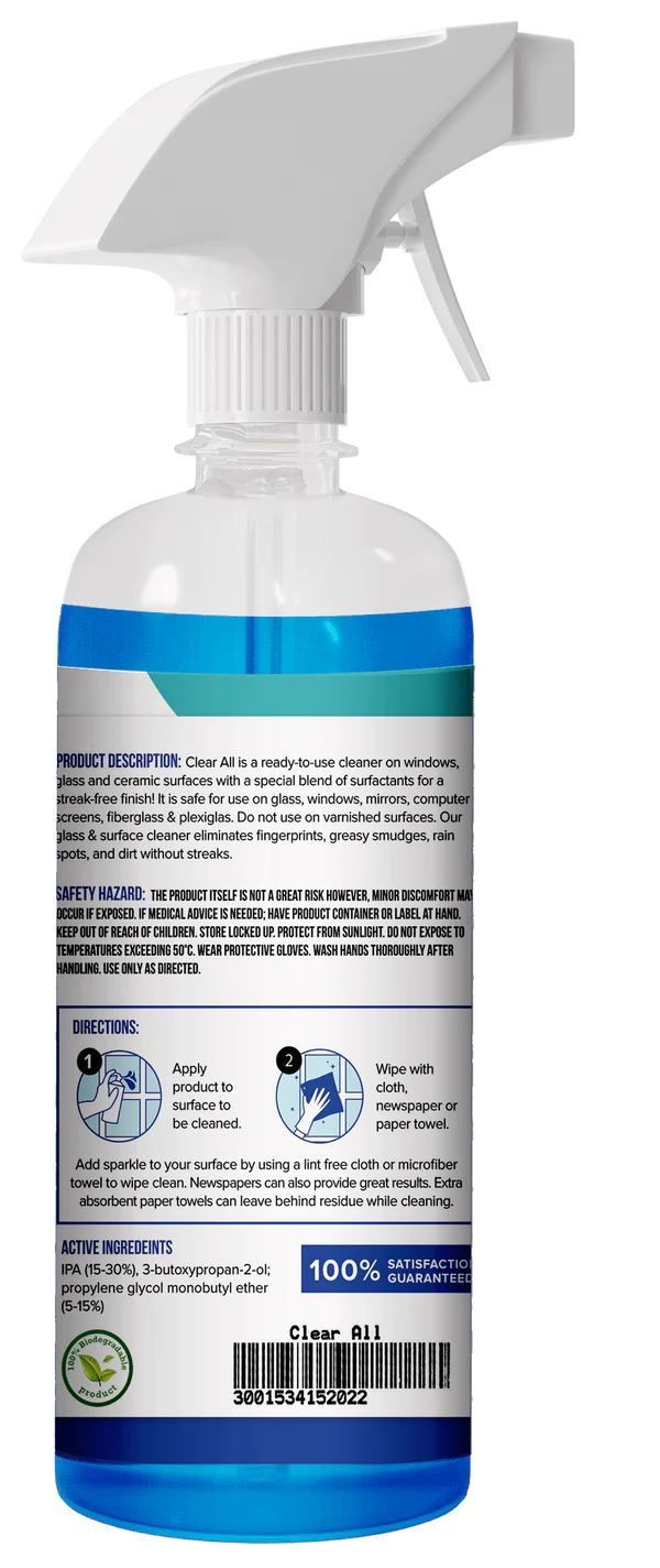 Clear All - Window, Ceramic and Glass Cleaner - GloFlo
