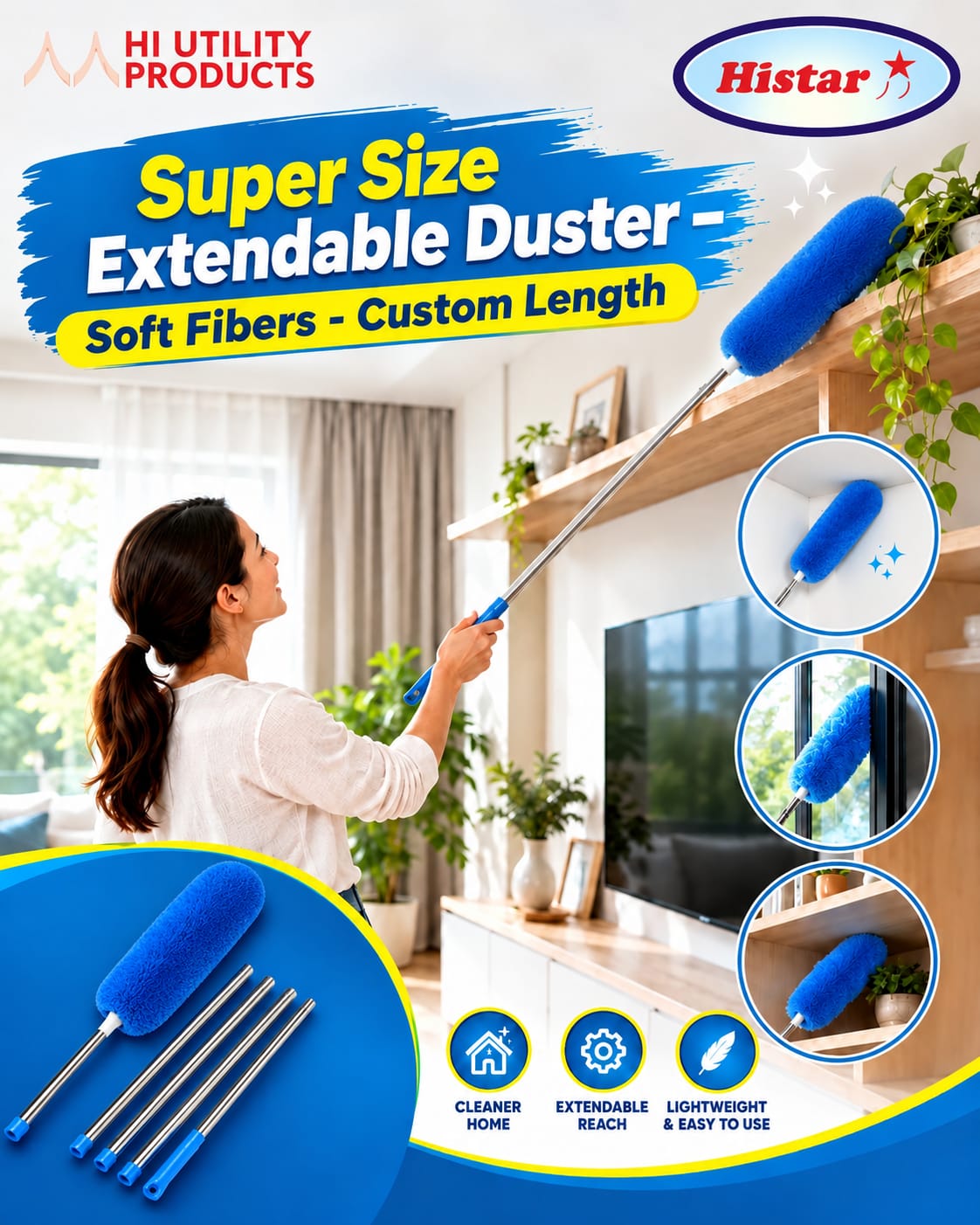 Super Size Extendable Duster – Soft Fibers - Custom Length