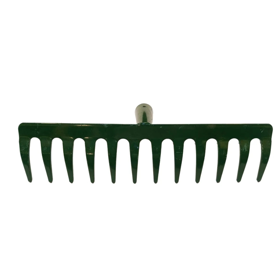 Rake Metal 12-Teeth Green – Tiller & Rowe