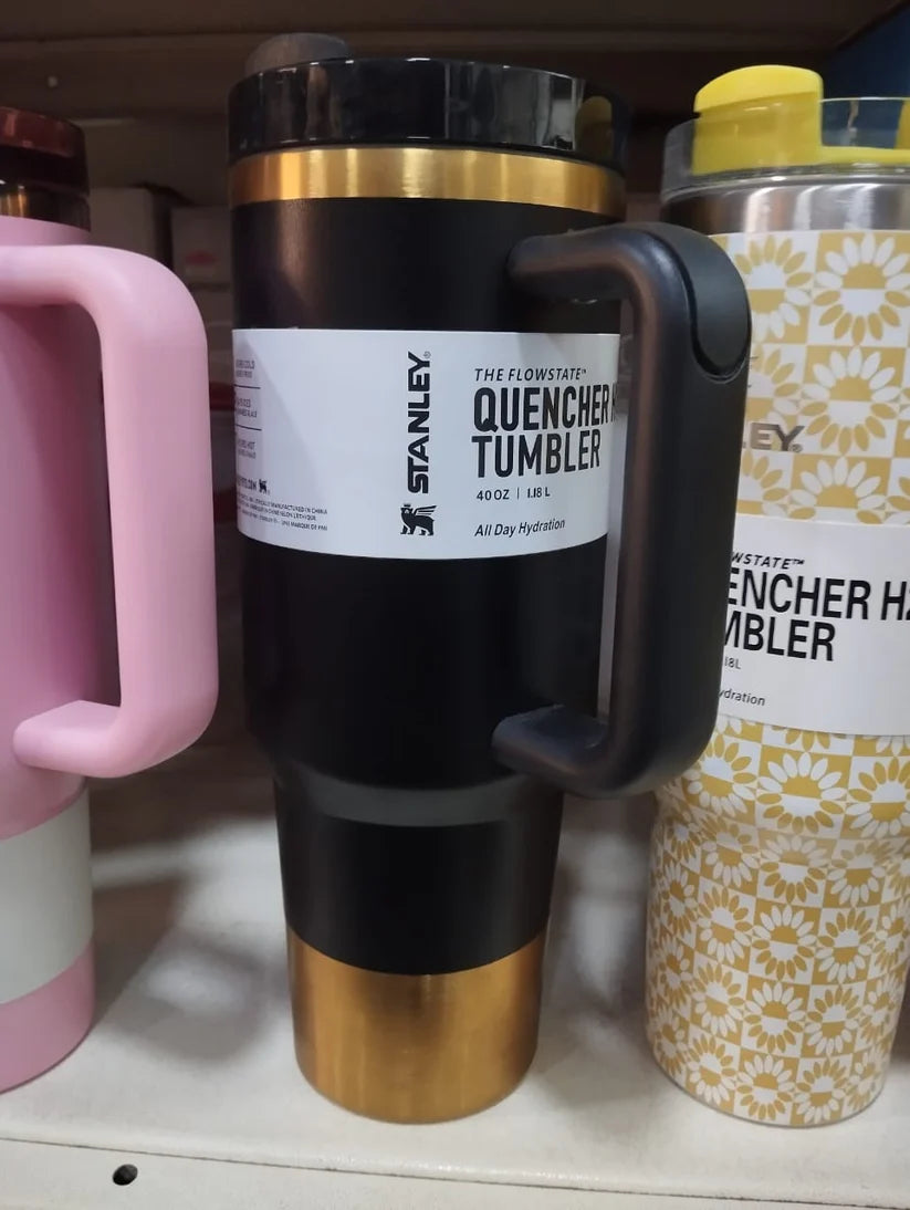 Stanley 40oz Quencher H2.0 Tumbler -Copper Black Gold Stay Hydrated in Style