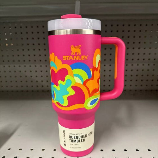 Stanley 40oz Quencher H2.0 Tumbler - Tropical Wave Edition: Stay Hydrated in Style