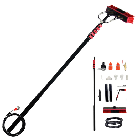 ZHENDA - Solar Panel & Glass Cleaning Brush With Water Supply - 4.6M / 7M