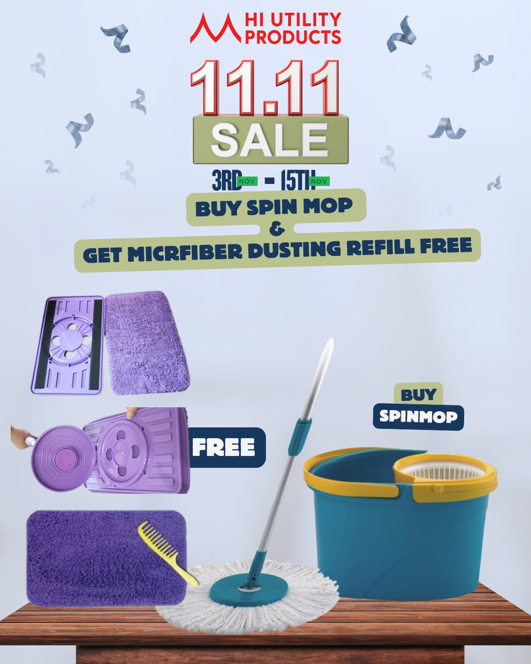 11.11 Sales # 9 -  HISTAR Smart Mop Offer – Free Microfiber Refill