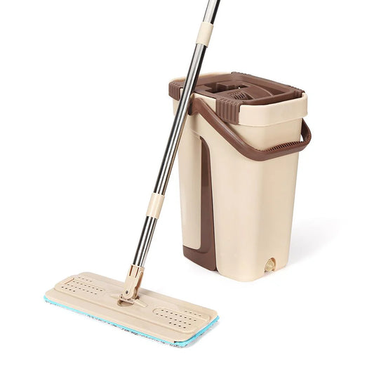 Long Handle Mop with Squeeze Bucket