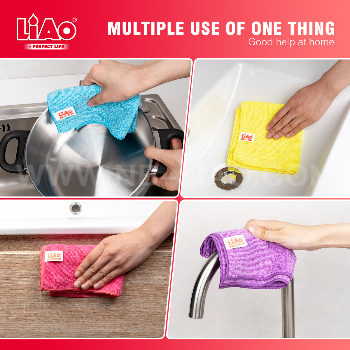 LIAO Microfiber Cloths 4 Pcs G130104