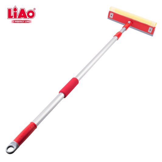 Telescopic 6ft Aluminium Pole Sponge + Squeegee Window Cleaner - LiAo