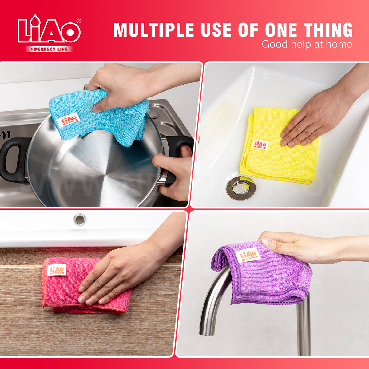 LIAO Microfiber Cloths 8 Pcs G130105