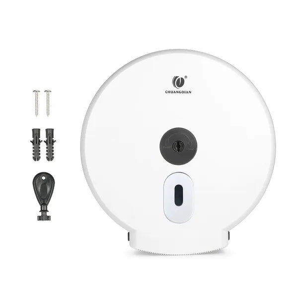 Round Wall-Mounted Tissue Dispenser – Stylish Bathroom Paper Roll Holder