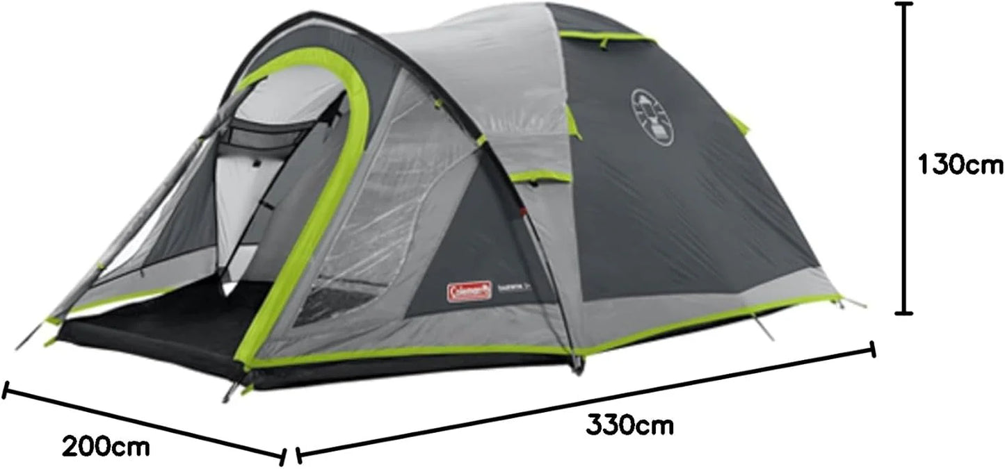Coleman Darwin 3+ Compact Waterproof 3-Person Dome Tent for Camping and Hiking