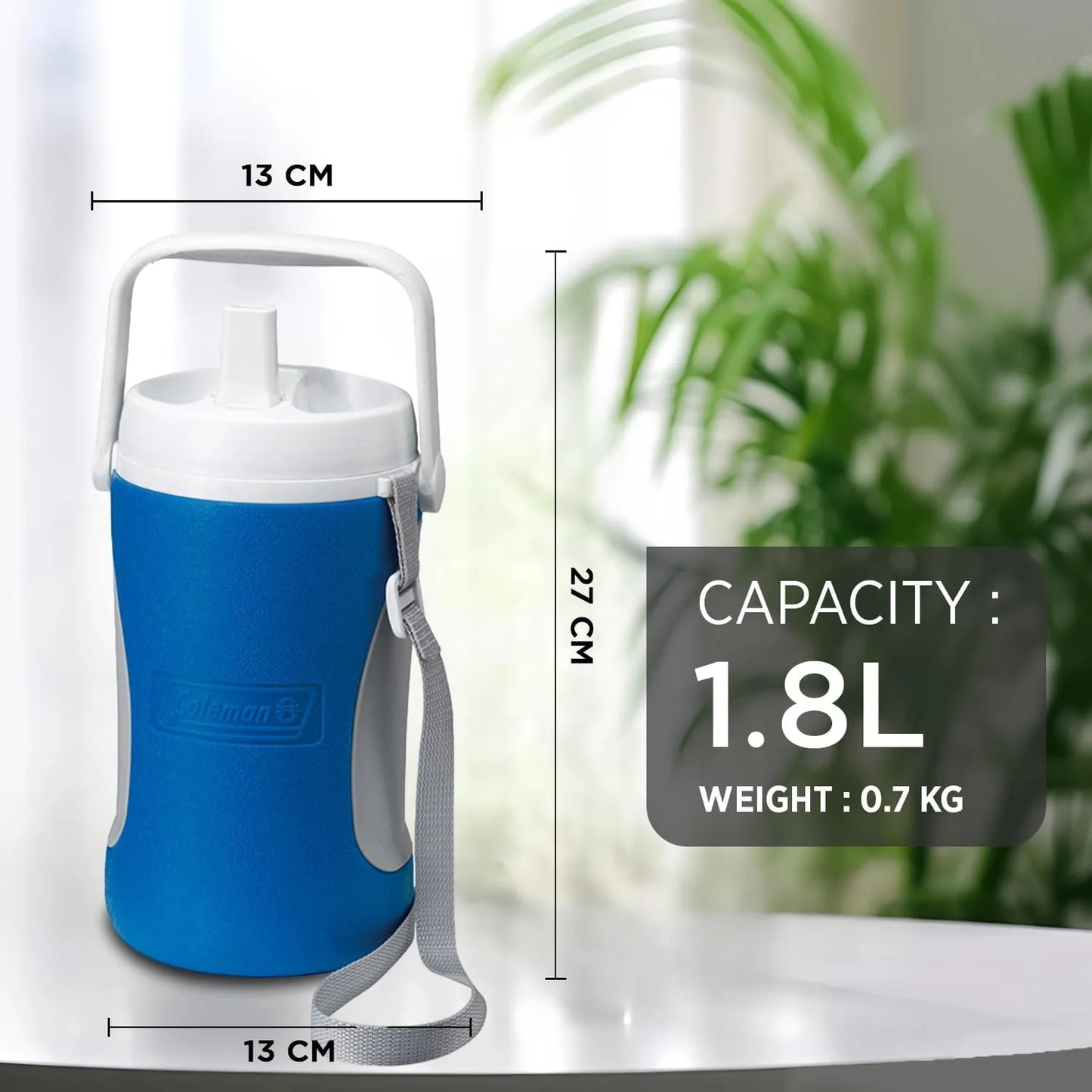 Coleman Performance Jug Thermos Bottle 1.8L Blue