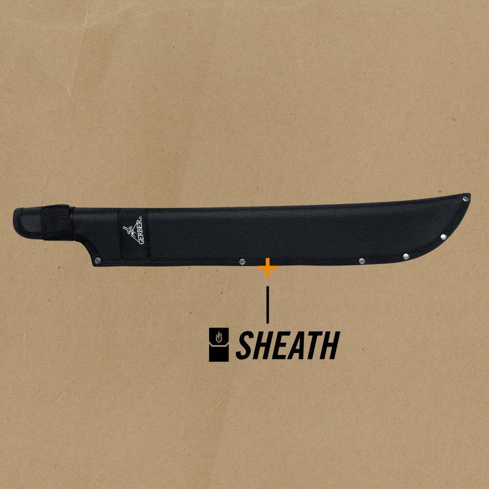 GERBER Gator Machete - Black w/ Nylon Sheath