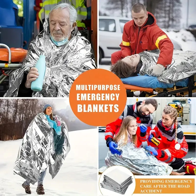 Emergency Outdoor Thermal Blanket – Reusable, Waterproof, Insulated for Camping