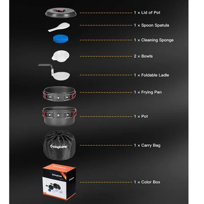 KingCamp Quality Cookware Set 1216