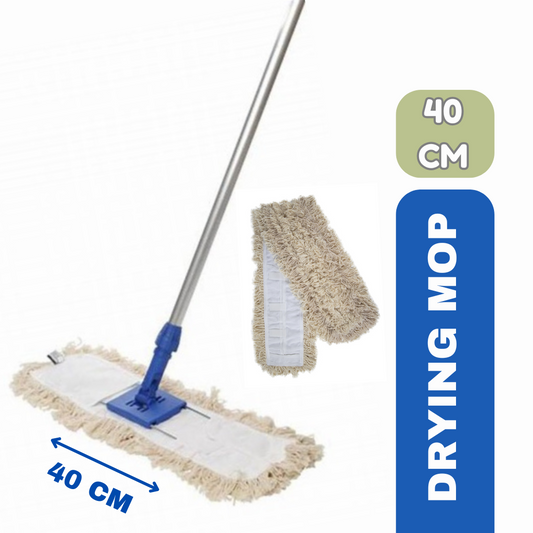 Drying Mop with Stainless Steel Pipe – 40cm / 60cm / 90cm Sizes