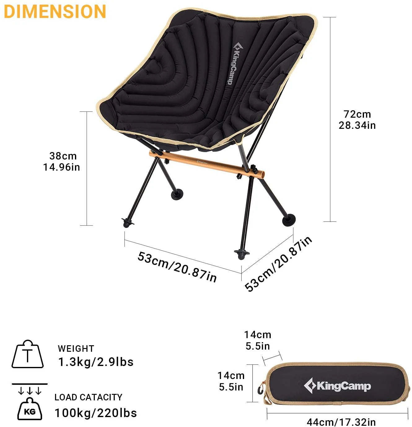 KingCamp Ultralight Folding Chair KC2033