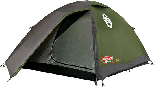 Coleman Darwin 3 Tent, Compact 3 Man Dome Tent, Green/Grey