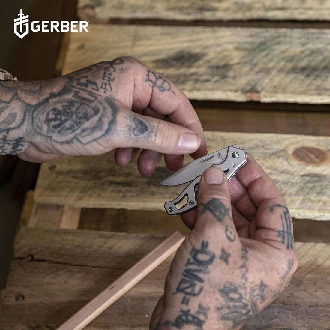 Gerber Paraframe Mini 2.2" EDC Folding Knife – Fine Edge Stainless Steel with Safety Lock