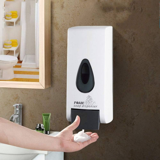 Push Button Wall-Mounted Dispenser – Refillable Liquid Soap, Sanitizer & Lotion Holder