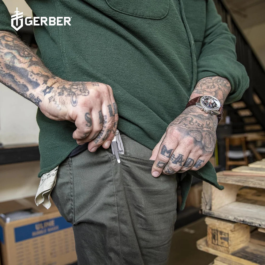 Gerber Paraframe Mini 2.2" EDC Folding Knife – Fine Edge Stainless Steel with Safety Lock