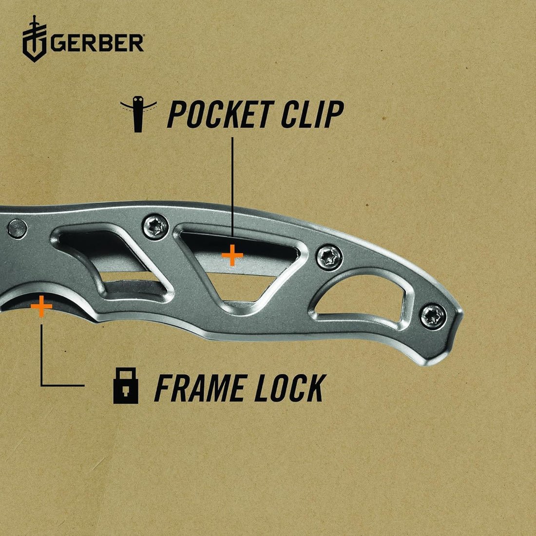 Gerber Paraframe Mini 2.2" EDC Folding Knife – Fine Edge Stainless Steel with Safety Lock