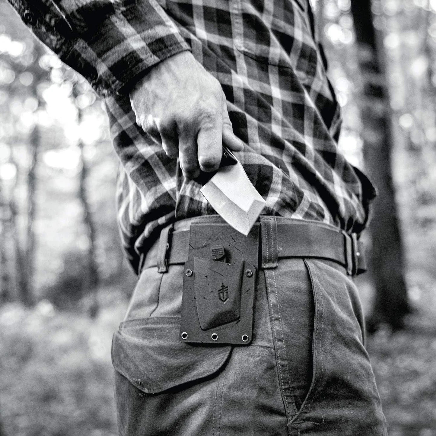 Gerber TRI-Tip Mini Cleaver Knife – Fixed Blade, Black with Molle Sheath for Survival & Bushcraft