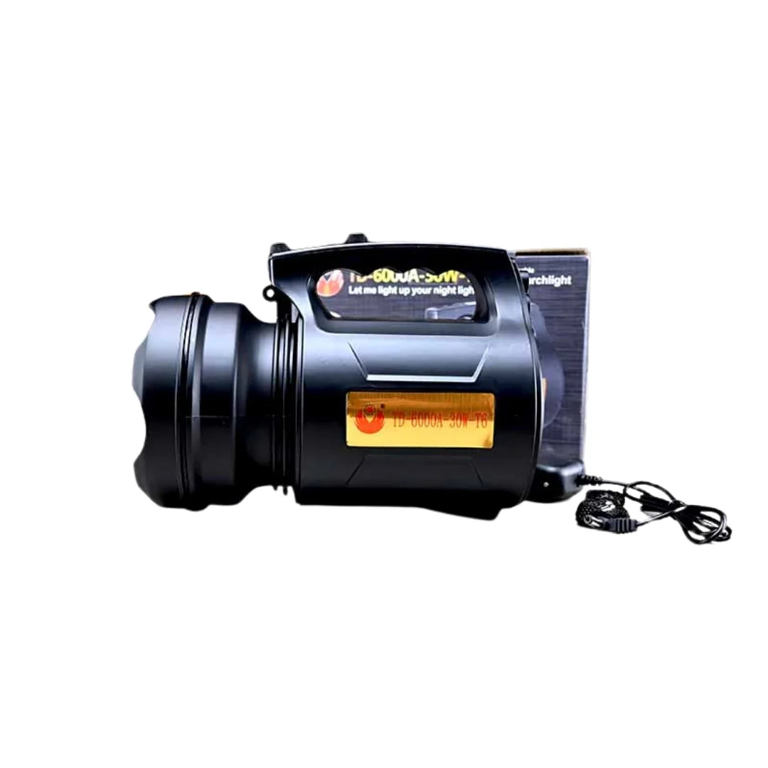 Bb-6000A 30W-T6 Torchlight Rechargeable Digital Searchlight Emergency Light