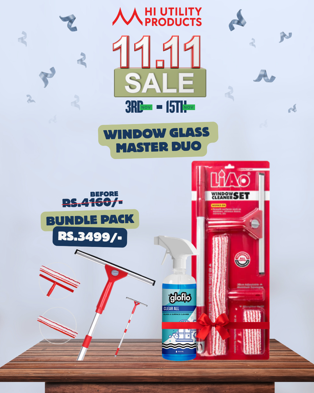 11.11 Sales # 2 - Window Glass Cleaning Master Duo