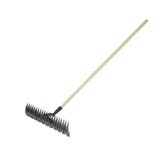 Two Way Knife Rake With Wooden handle