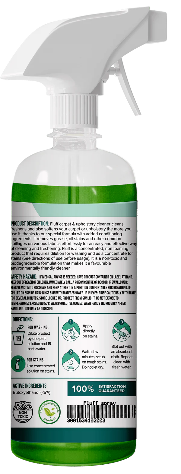 Fluff - Carpet, Textile and Upholstery Cleaner - GloFlo