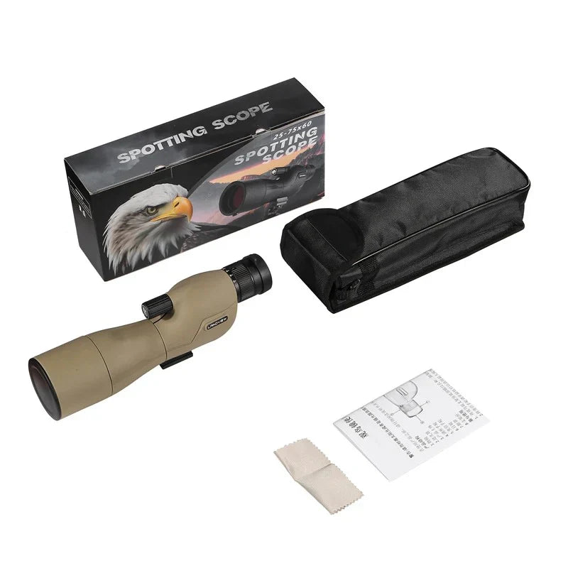 LANDVIEW 25-75x60 Spotting Scope With Mobile Stand & Tripod