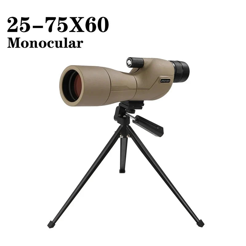 LANDVIEW 25-75x60 Spotting Scope With Mobile Stand & Tripod