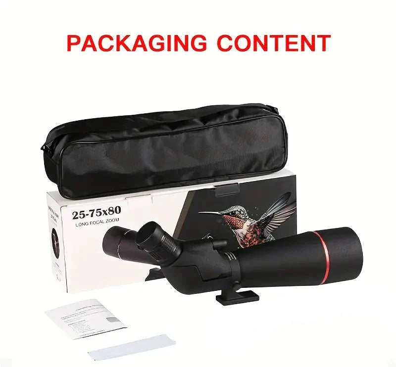 Landview 25-75X80 Zoom Spotting Scope For Outdoor Bird Watching