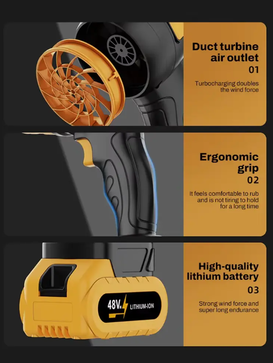 MDHL Cordless Turbine Violent Blower - Varaible Speed - HJ-002