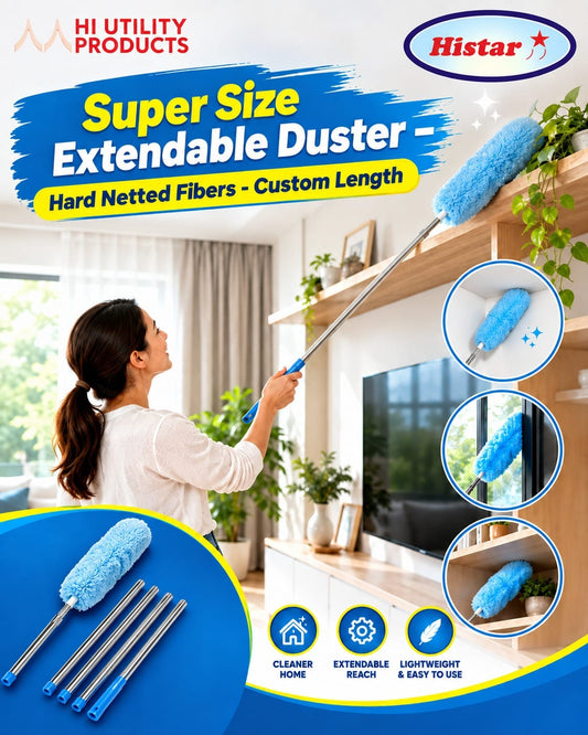 Super Size Extendable Duster – Hard Netted Fibers - Custom Length