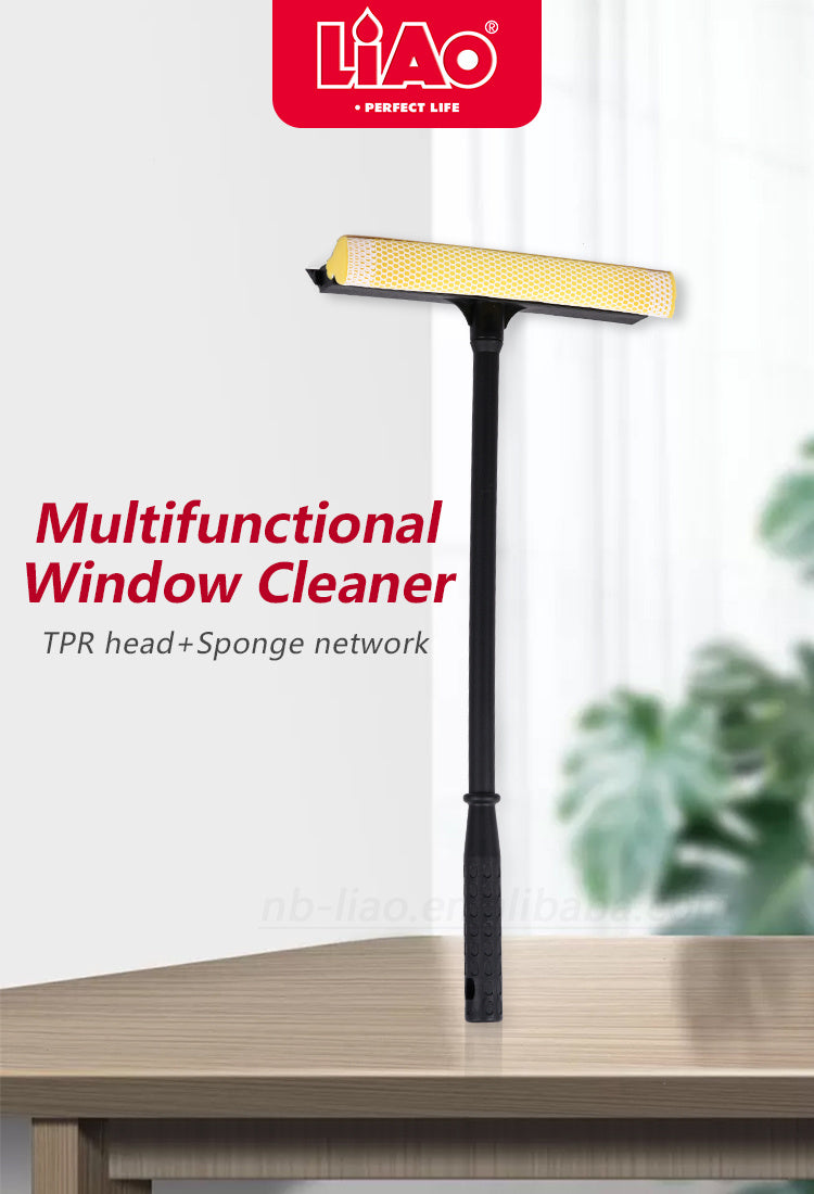 Fixed ABS Rod Window / Glass Sponge + Squeegee Cleaner – LiAo