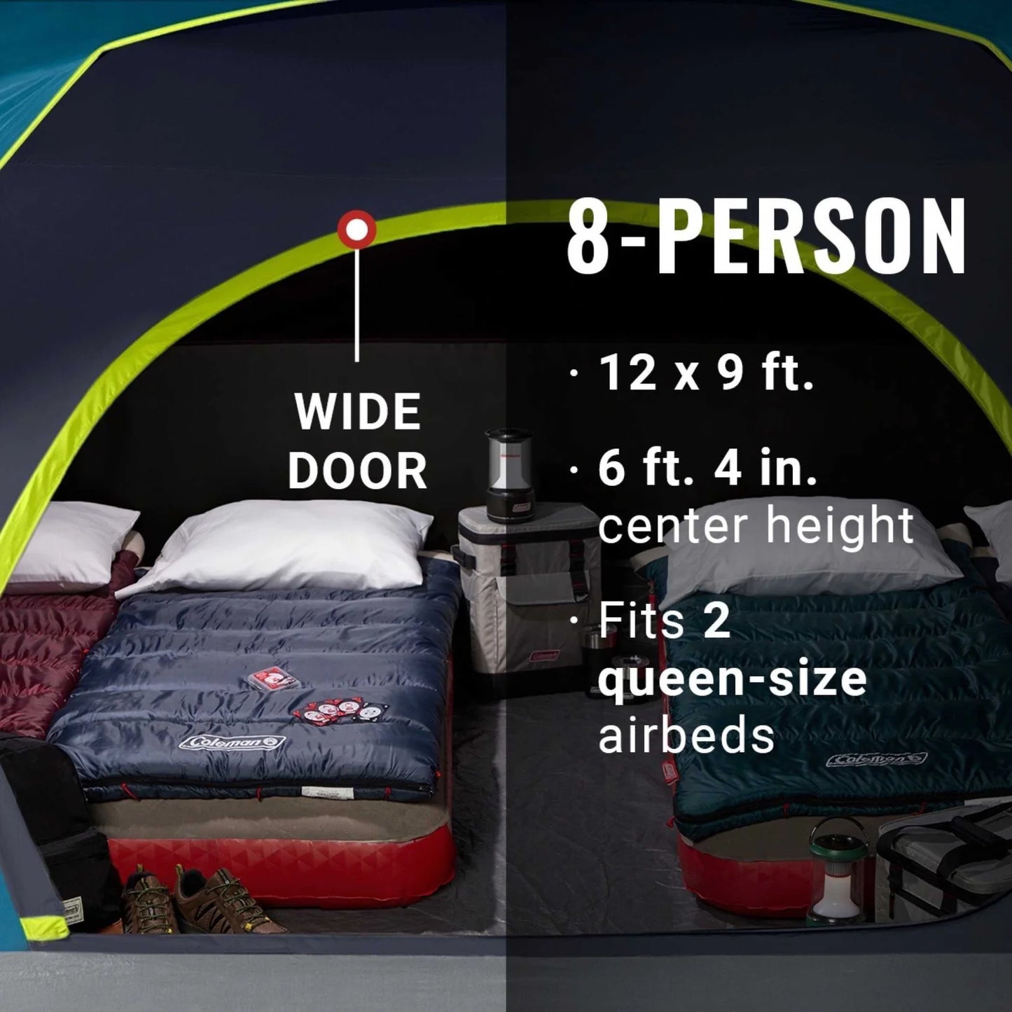 Coleman 8-Person Dark Room™ Skydome™ Camping Tent