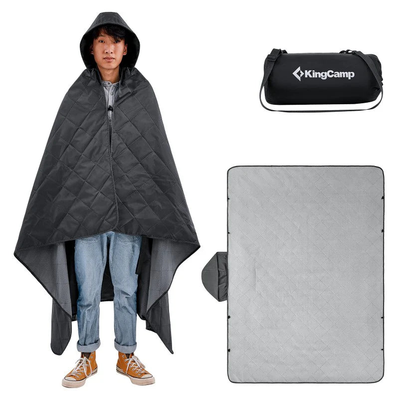 Kingcamp – Multi-Purpose Rain Coat &amp; Blanket Black KP2101