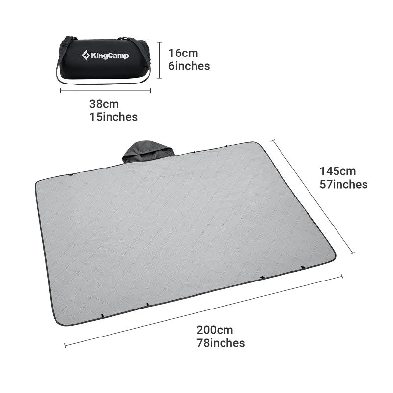 Kingcamp – Multi-Purpose Rain Coat &amp; Blanket Black KP2101