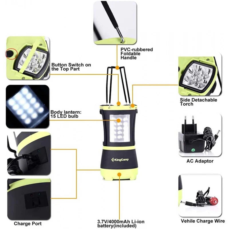 Kingcamp KA4921A Multifunction Rechargeable LED Lantern